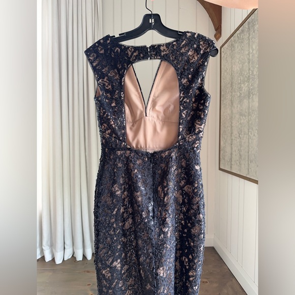 Evening dress - Black lace & sequins - Picture 5 of 6